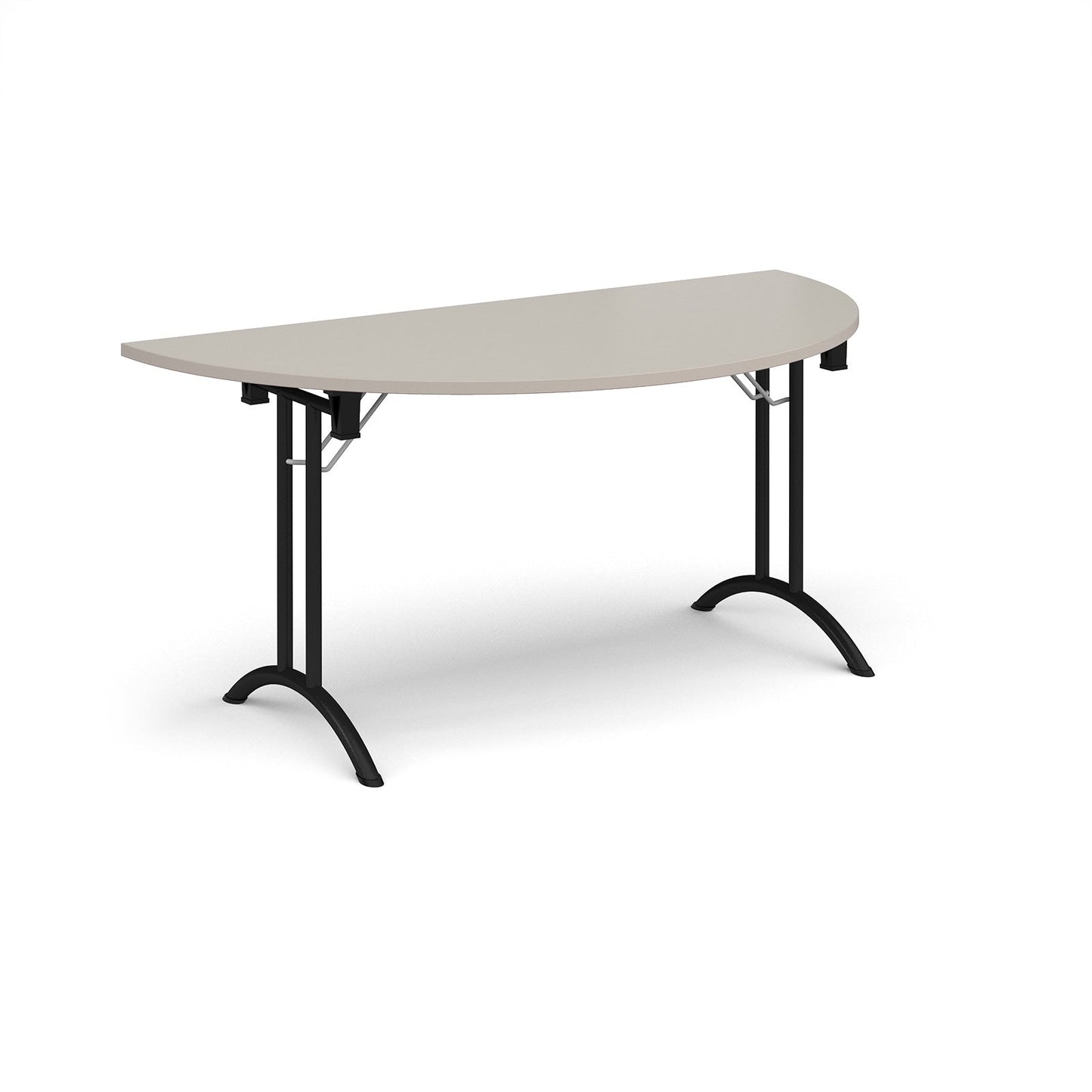 Semi circular folding leg table with curved feet