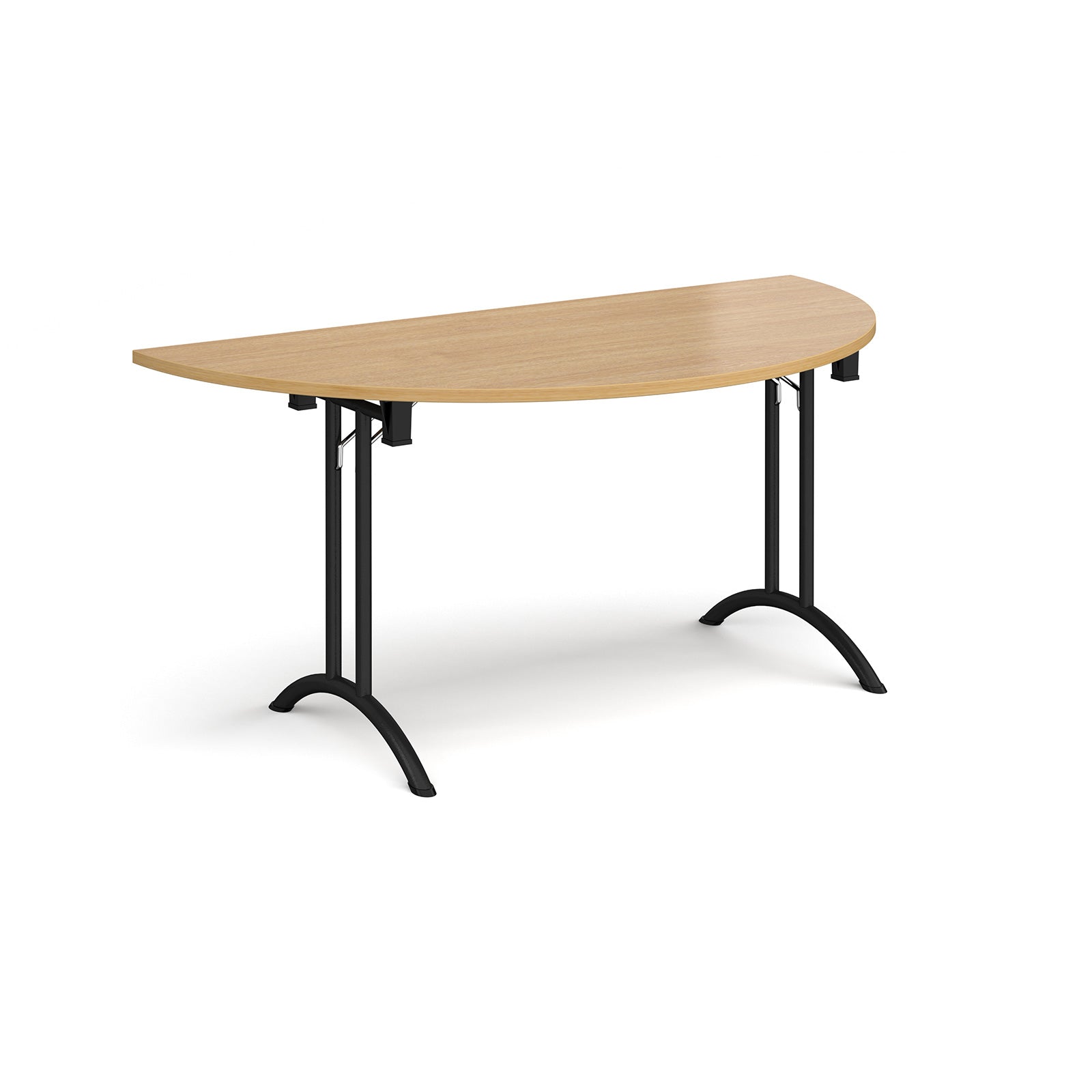 Semi circular folding leg table with curved feet
