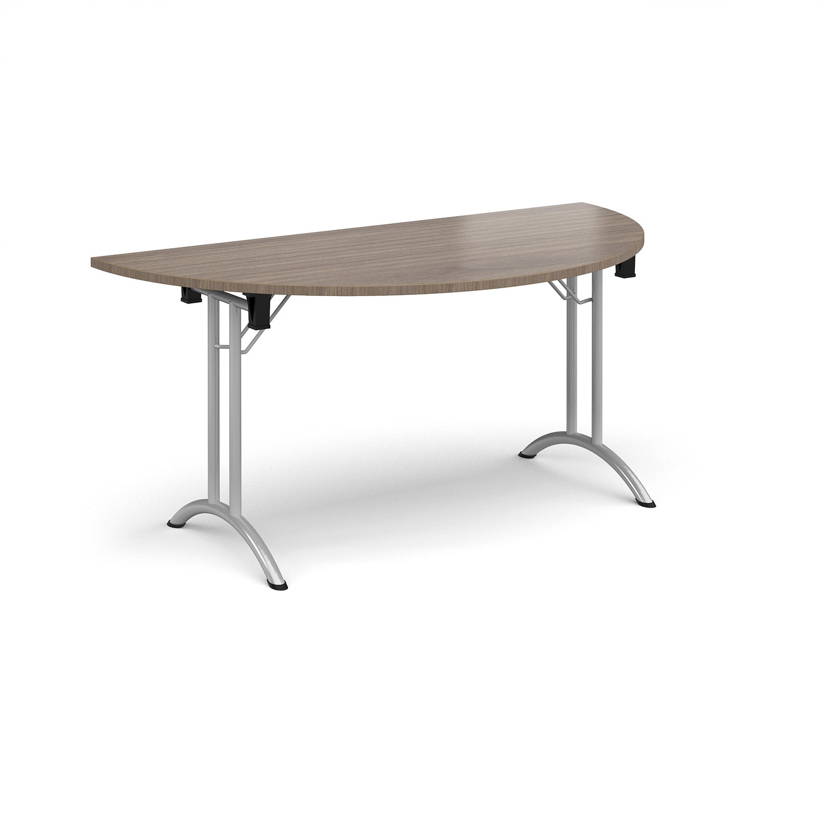 Semi circular folding leg table with curved feet
