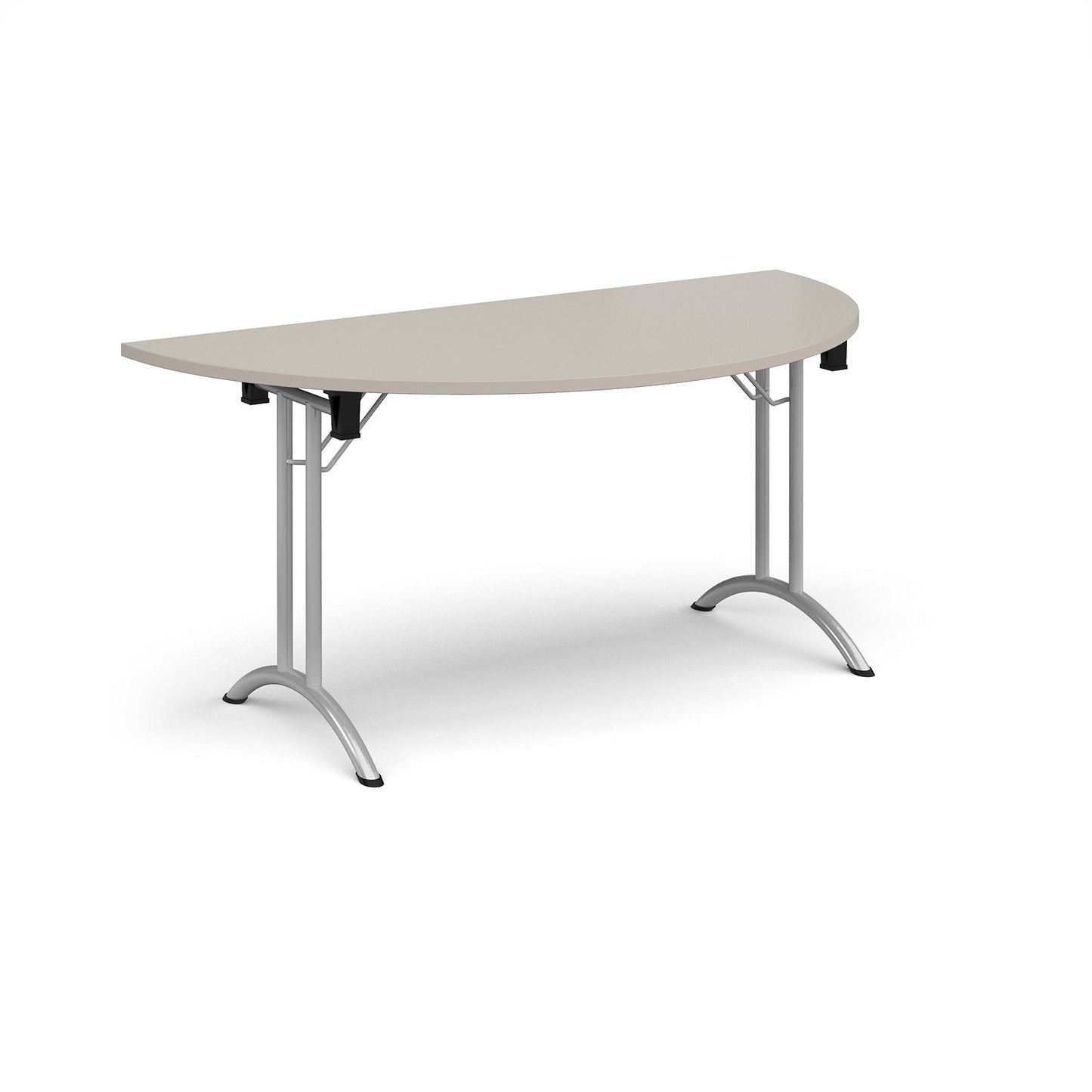 Semi circular folding leg table with curved feet