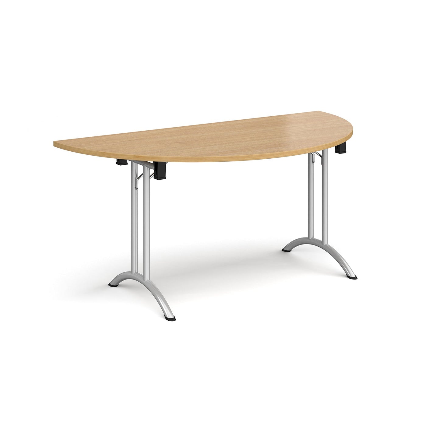 Semi circular folding leg table with curved feet