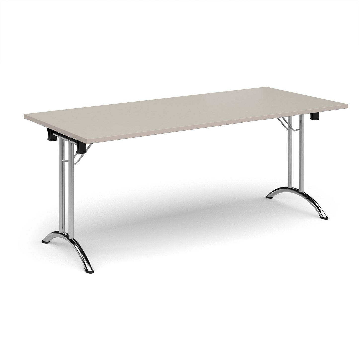 Rectangular folding leg table with curved feet