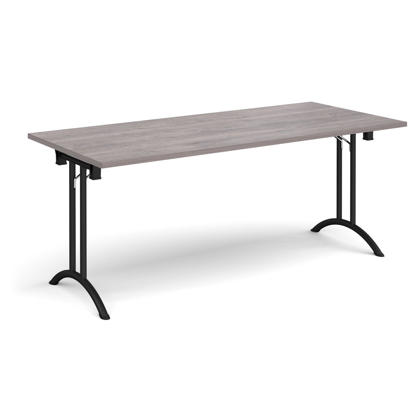 Rectangular folding leg table with curved feet