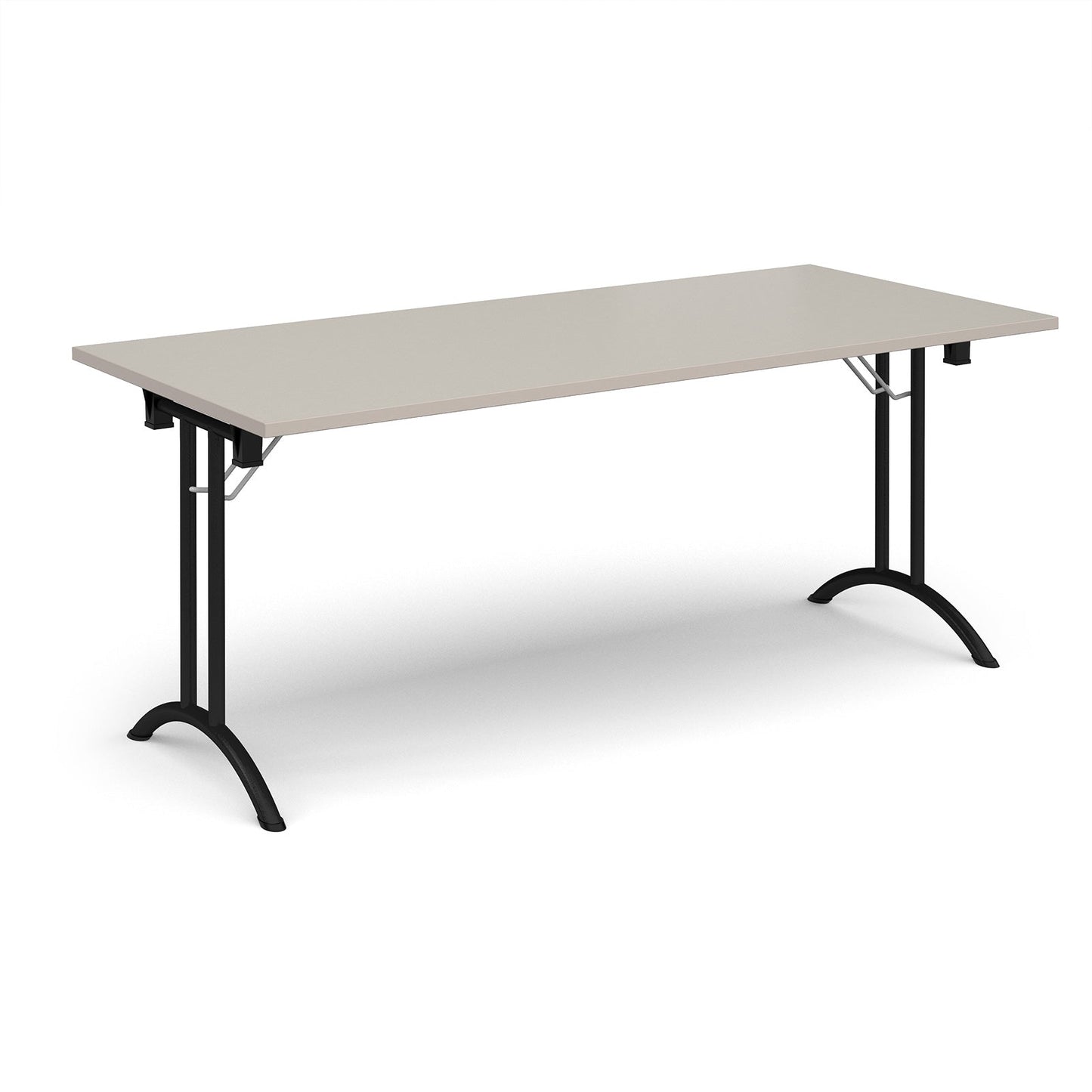 Rectangular folding leg table with curved feet