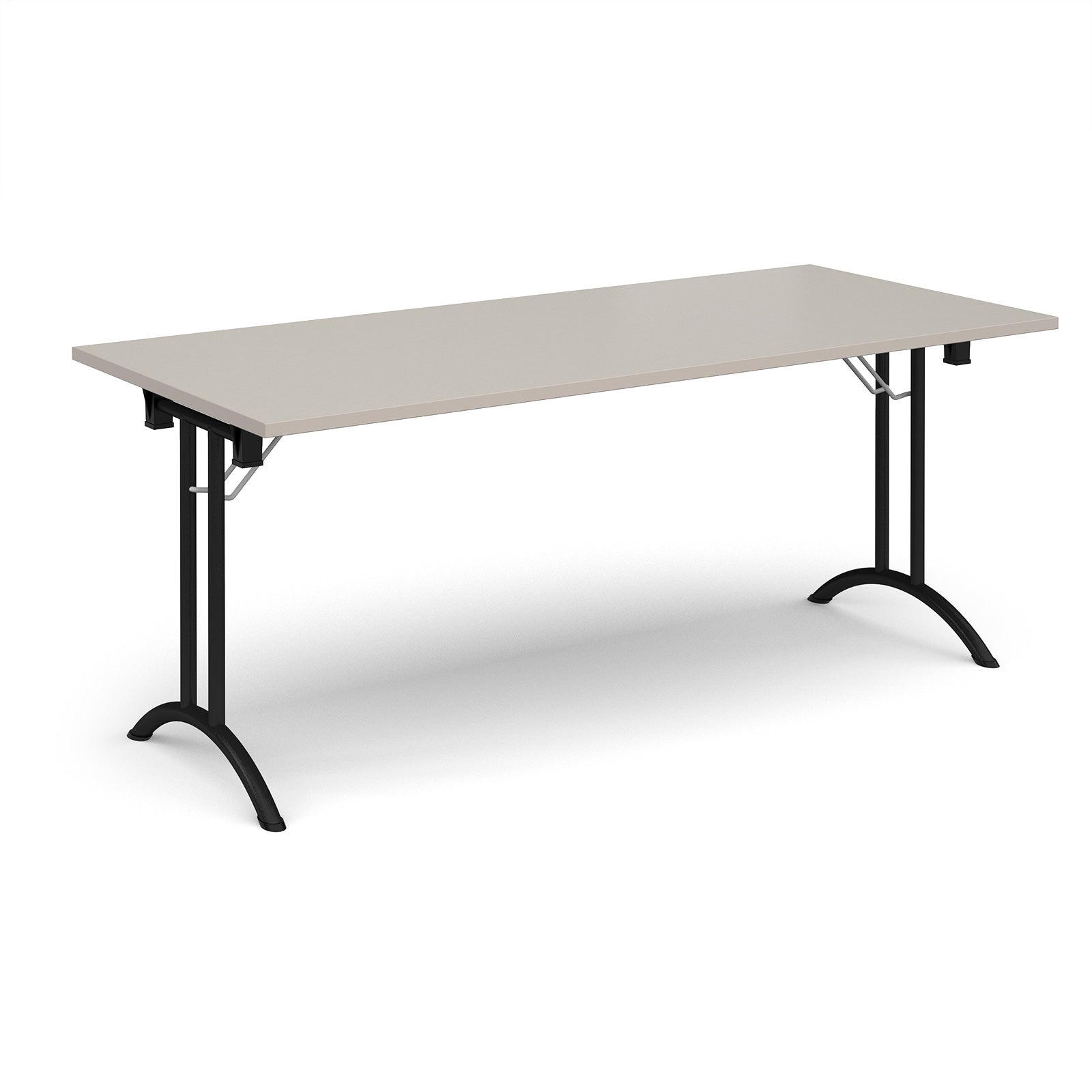 Rectangular folding leg table with curved feet