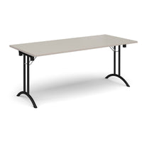 Rectangular folding leg table with curved feet
