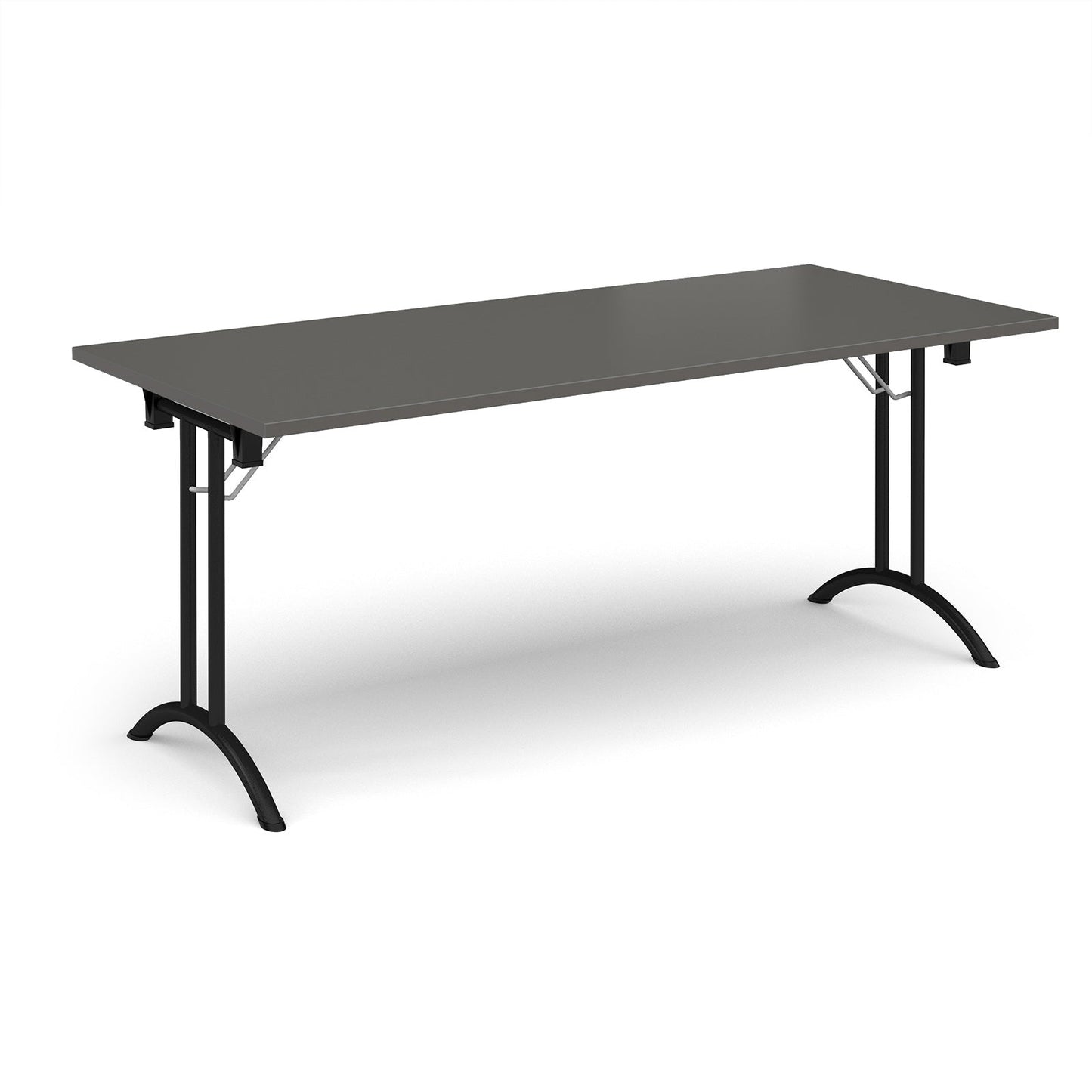 Rectangular folding leg table with curved feet