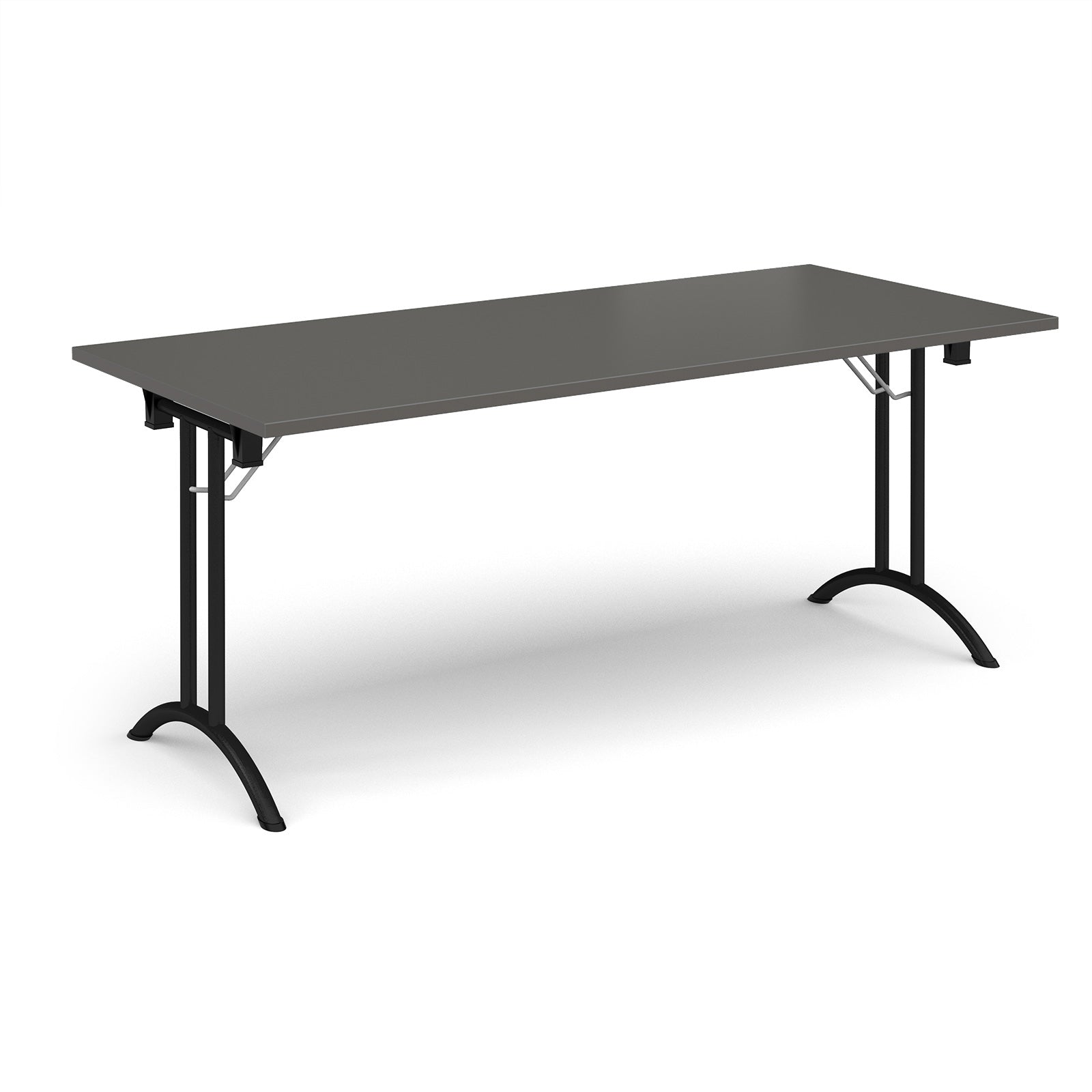 Rectangular folding leg table with curved feet