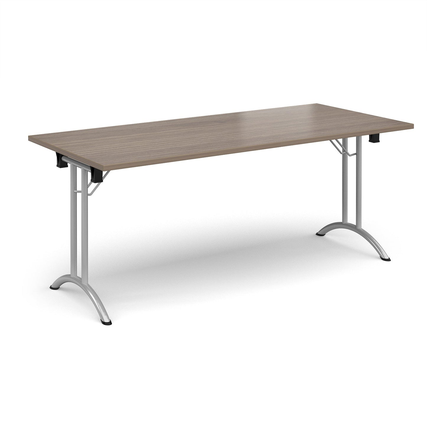 Rectangular folding leg table with curved feet