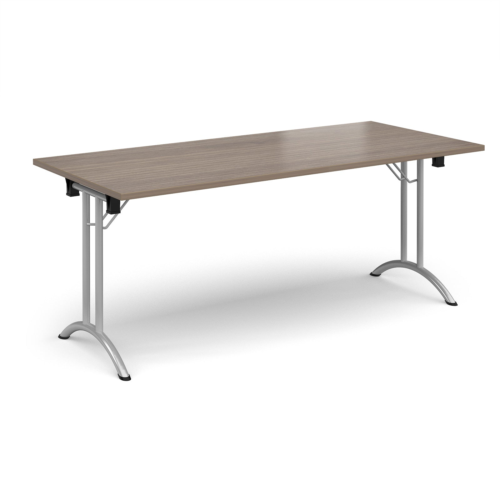 Rectangular folding leg table with curved feet