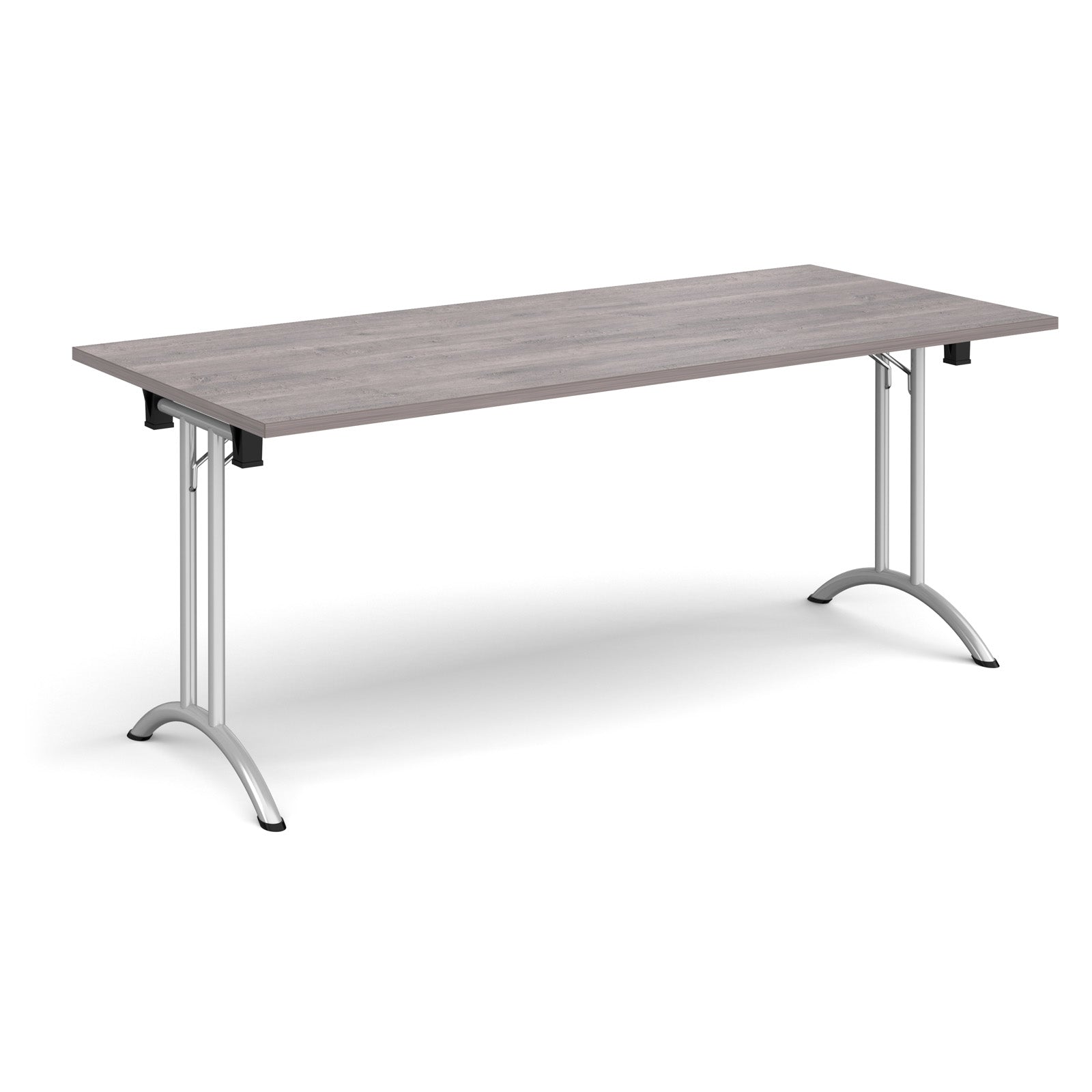 Rectangular folding leg table with curved feet
