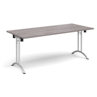 Rectangular folding leg table with curved feet