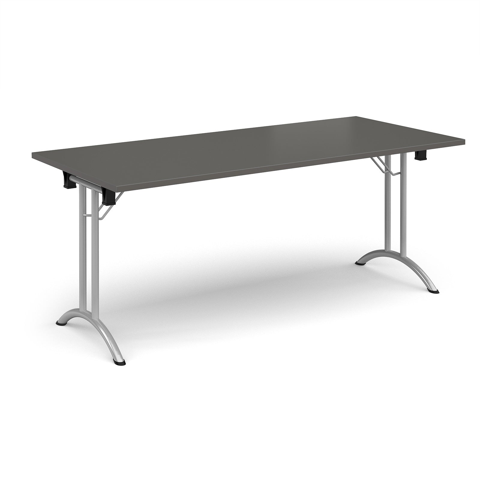 Rectangular folding leg table with curved feet