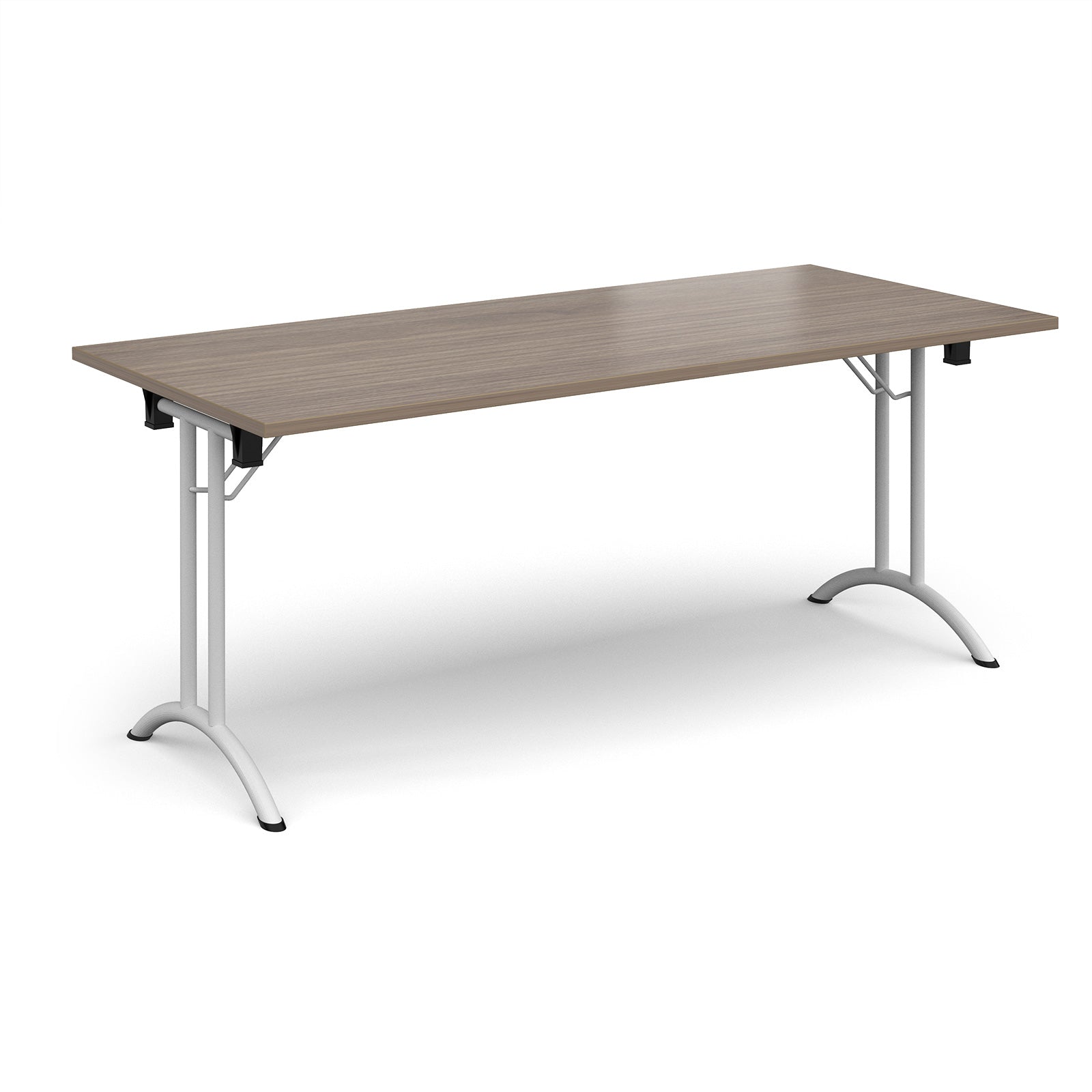 Rectangular folding leg table with curved feet