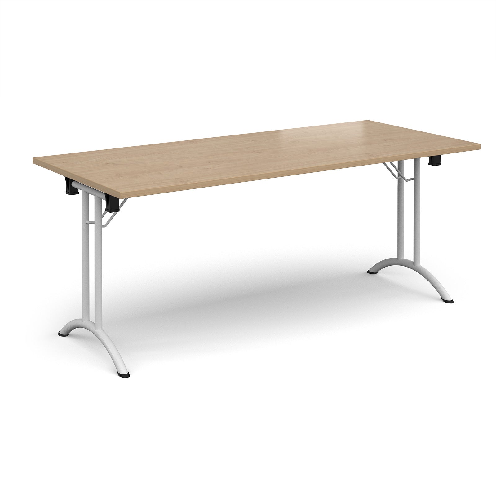 Rectangular folding leg table with curved feet