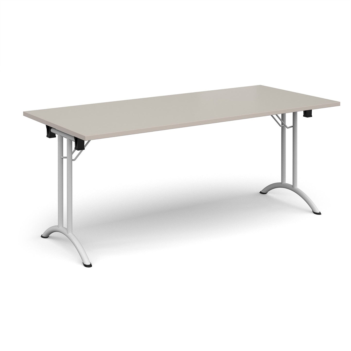 Rectangular folding leg table with curved feet