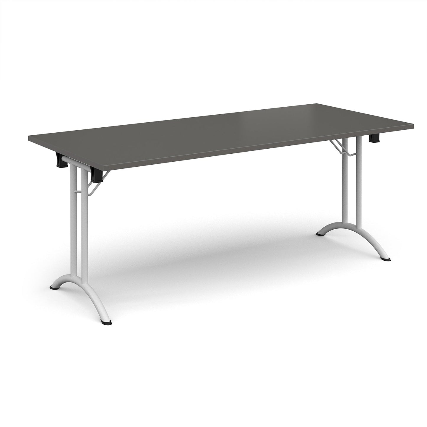 Rectangular folding leg table with curved feet