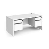 Contract 25 panel leg straight desk with 2 and 2 drawer peds