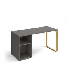 Cairo Sleigh Frame 600Mm Deep Desk With Support Pedestal