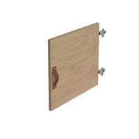 Cube storage unit insert - leather strap handle