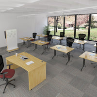 Semi circular folding leg table with curved feet