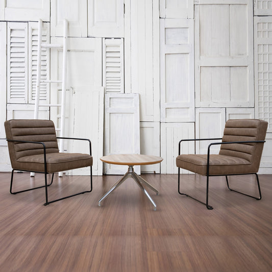 Decco faux leather lounge chair
