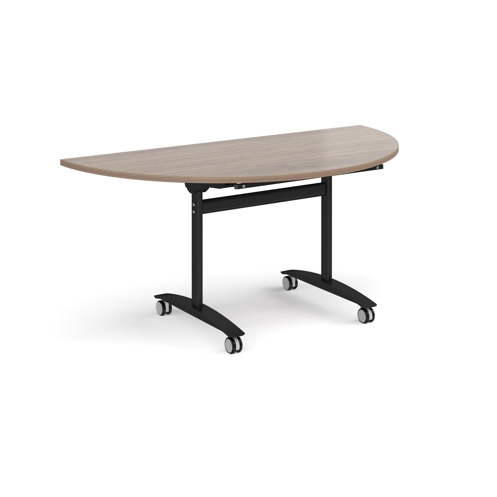 Semi circular deluxe flip top meeting table