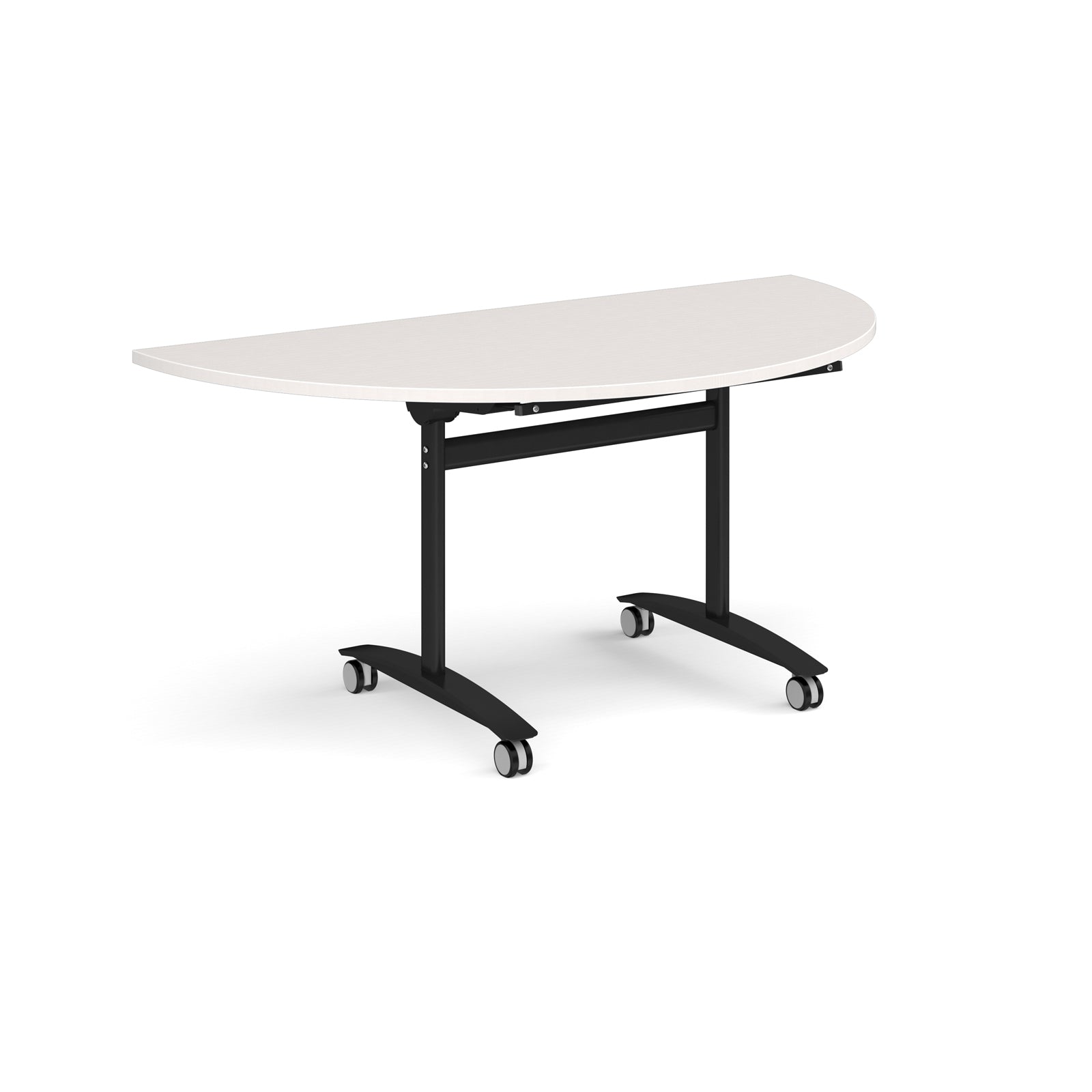 Semi circular deluxe flip top meeting table