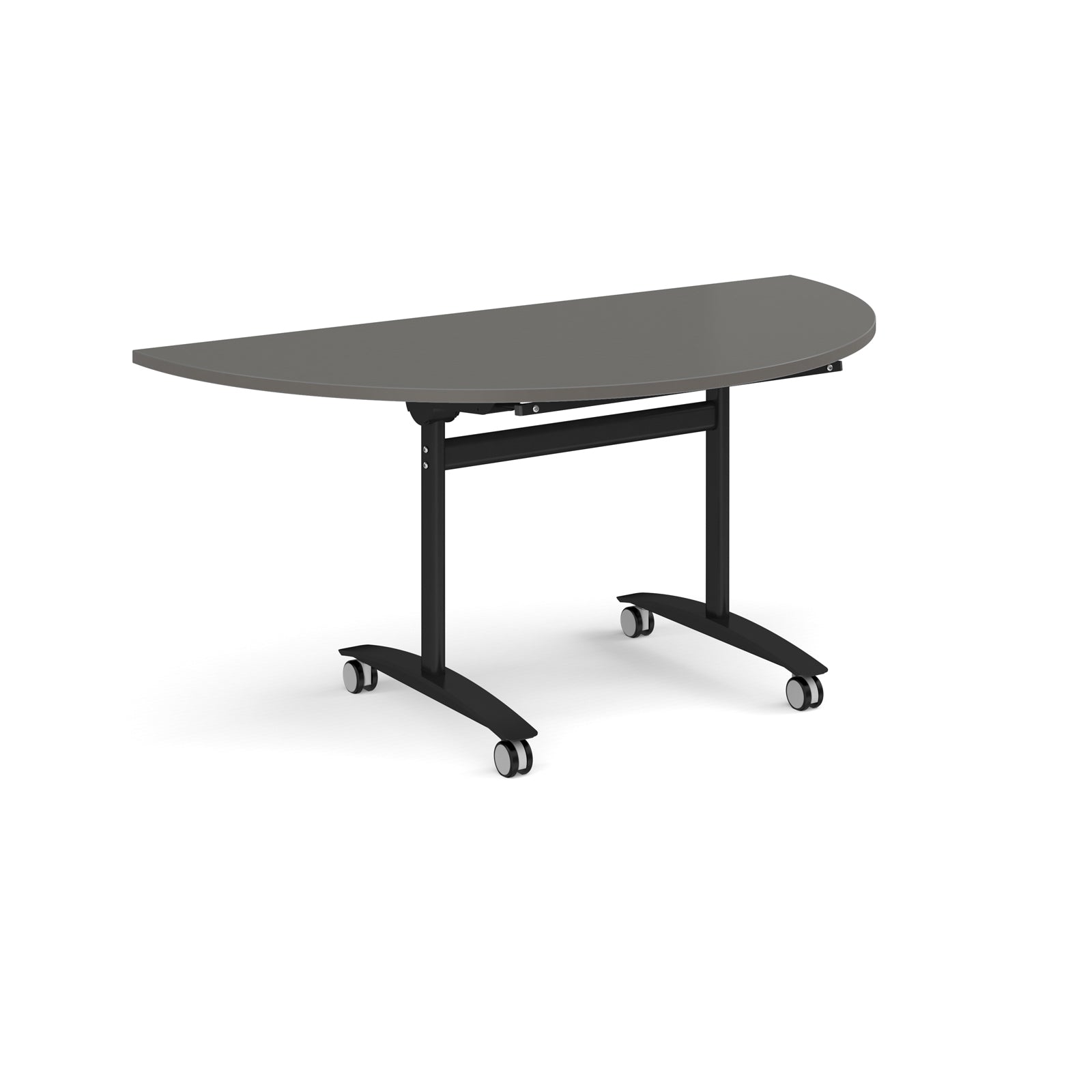 Semi circular deluxe flip top meeting table