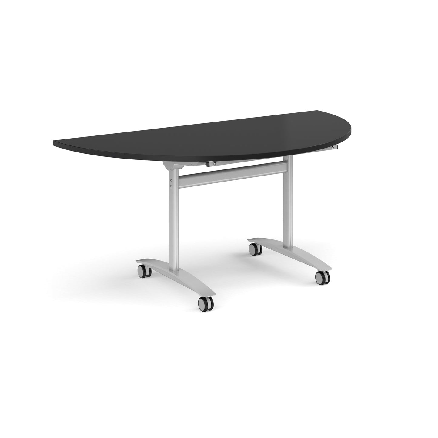 Semi circular deluxe flip top meeting table