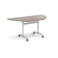 Semi circular deluxe flip top meeting table