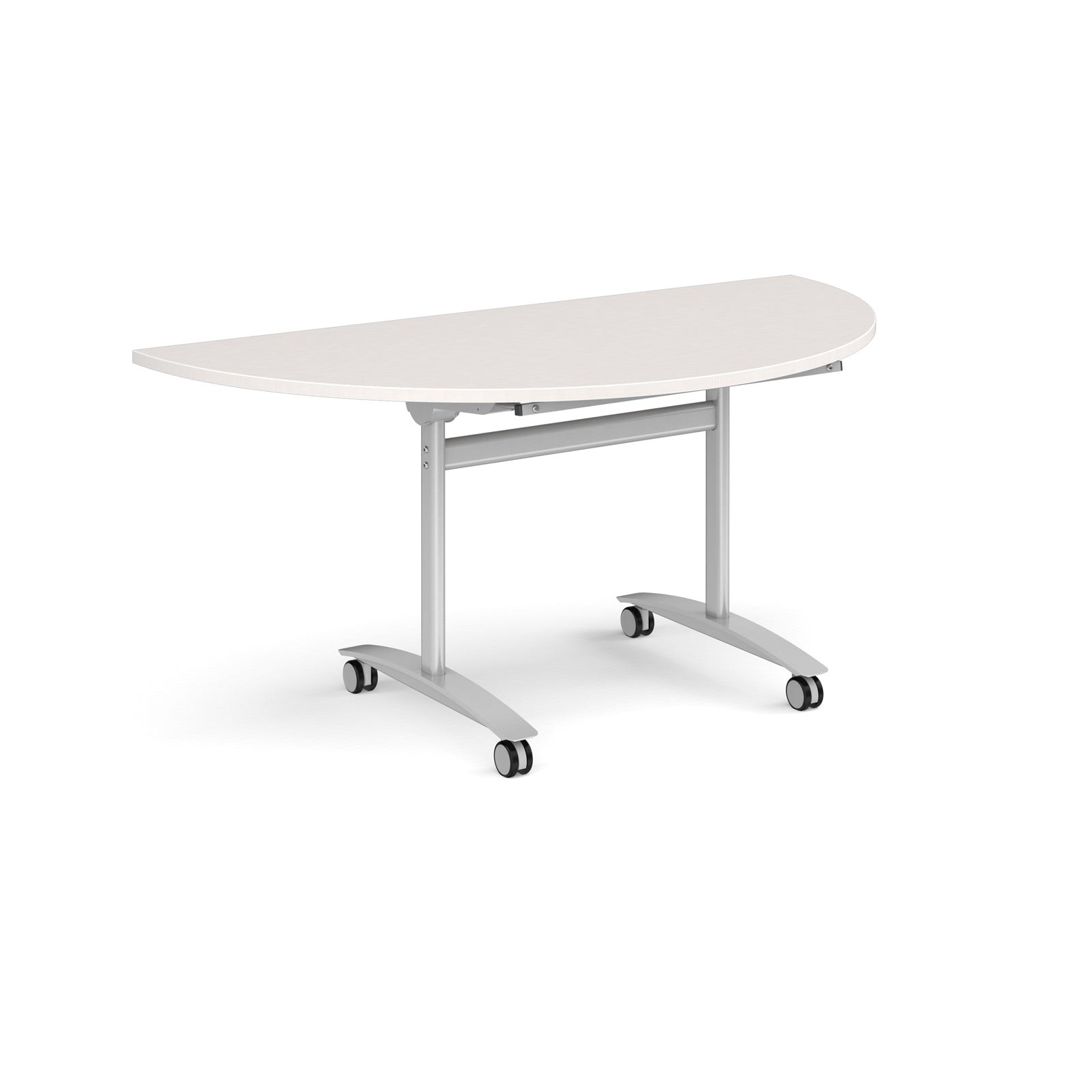 Semi circular deluxe flip top meeting table