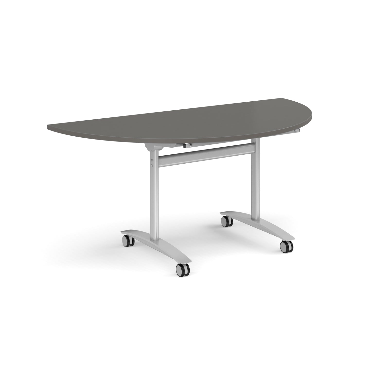 Semi circular deluxe flip top meeting table