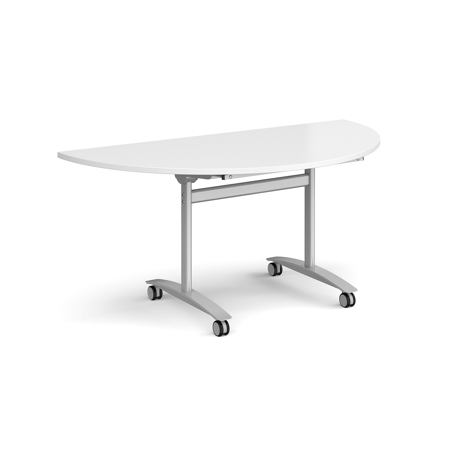 Semi circular deluxe flip top meeting table