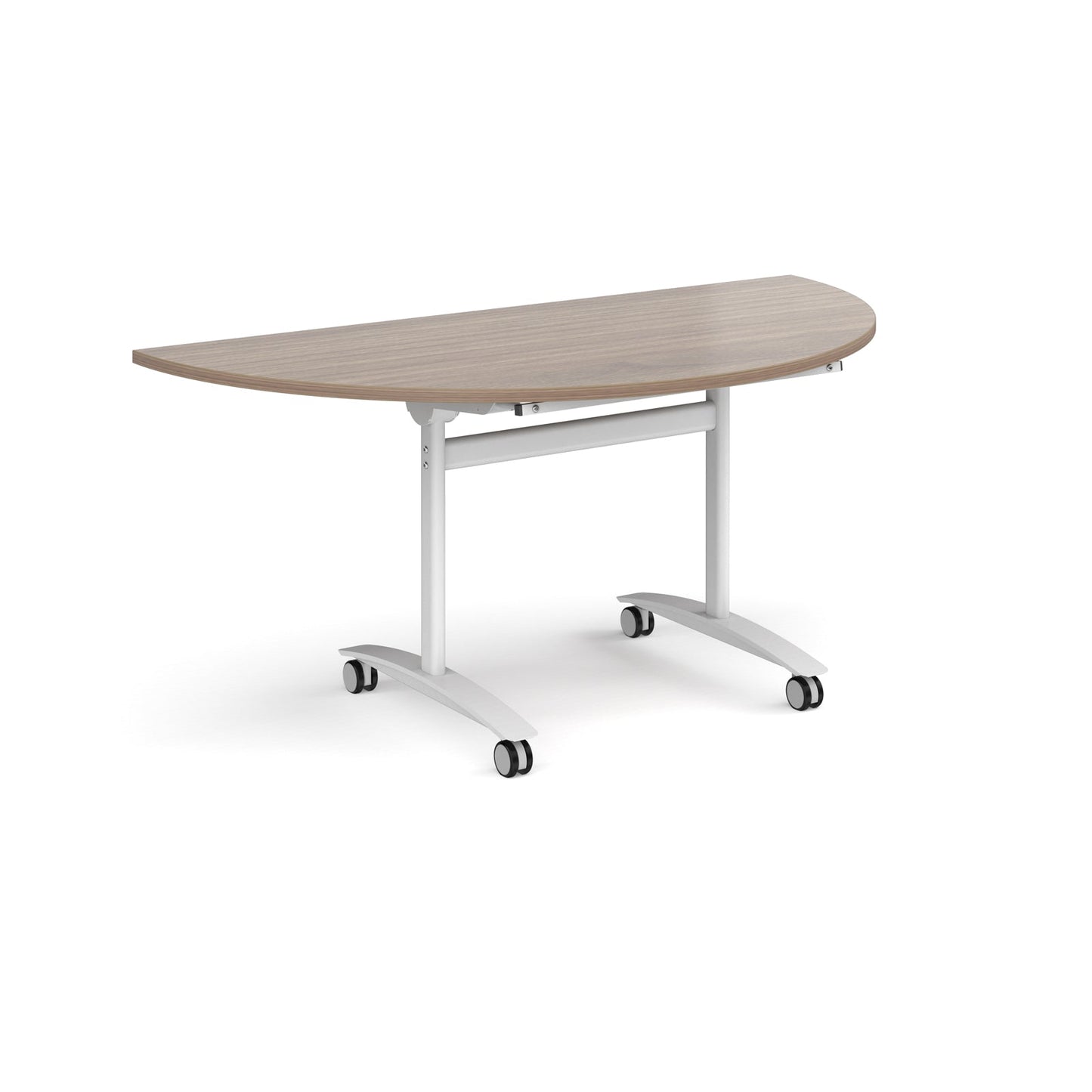 Semi circular deluxe flip top meeting table