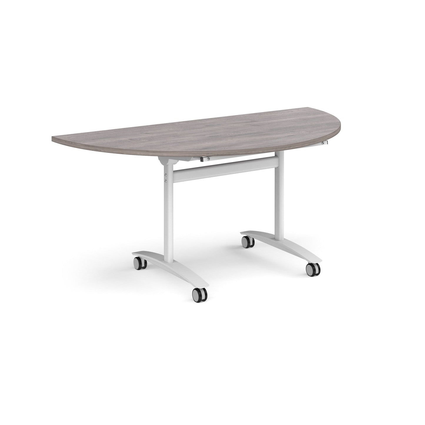 Semi circular deluxe flip top meeting table