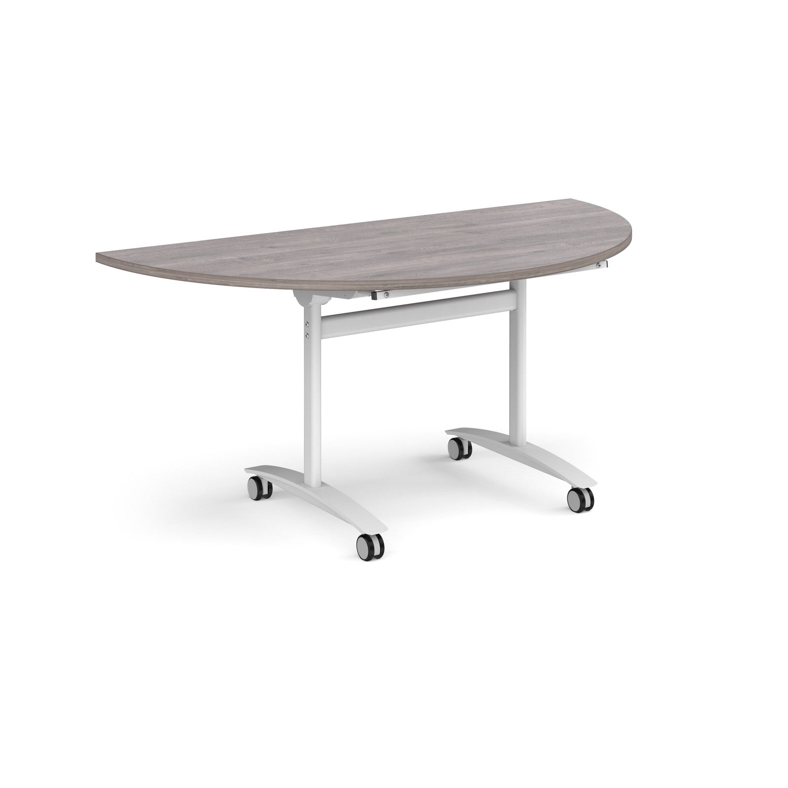 Semi circular deluxe flip top meeting table