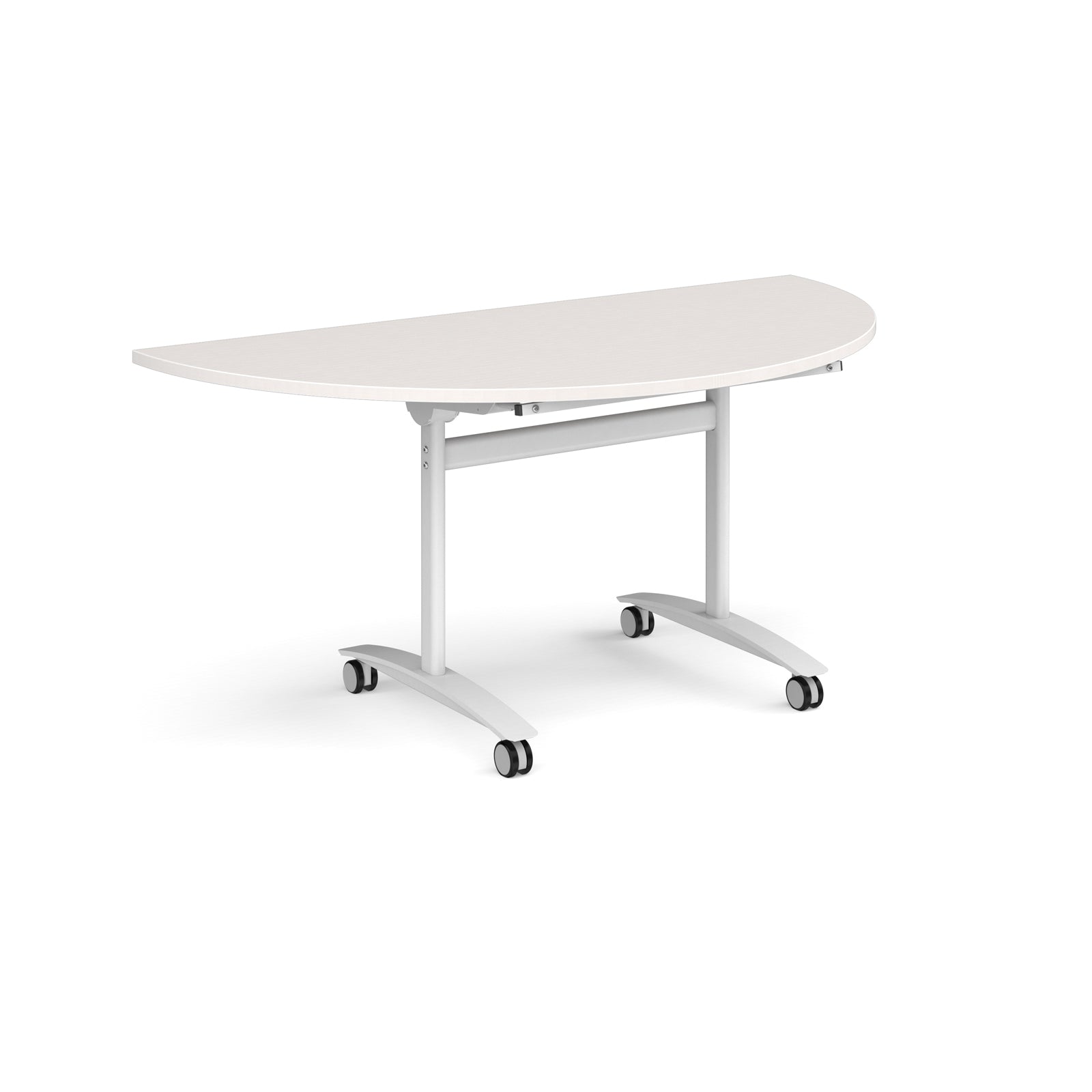 Semi circular deluxe flip top meeting table