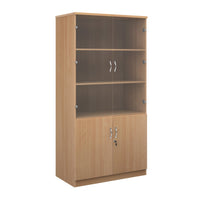 Deluxe combination unit with glass upper doors