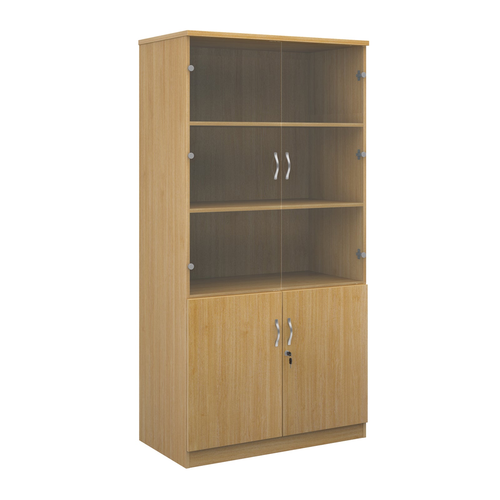 Deluxe combination unit with glass upper doors
