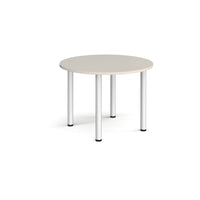 Circular radial leg meeting table