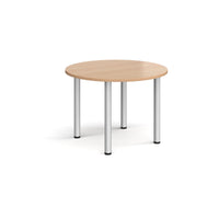 Circular radial leg meeting table