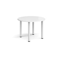 Circular radial leg meeting table
