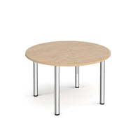 Circular radial leg meeting table