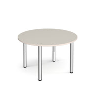 Circular radial leg meeting table