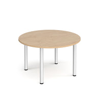 Circular radial leg meeting table