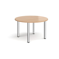 Circular radial leg meeting table