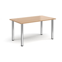 Rectangular radial leg meeting table