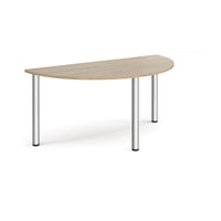 Semi circular radial leg meeting table