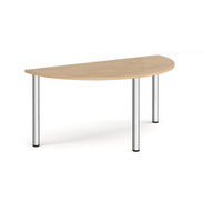 Semi circular radial leg meeting table
